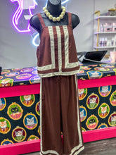 Load image into Gallery viewer, Brown/Cream Top &amp; Pants Set