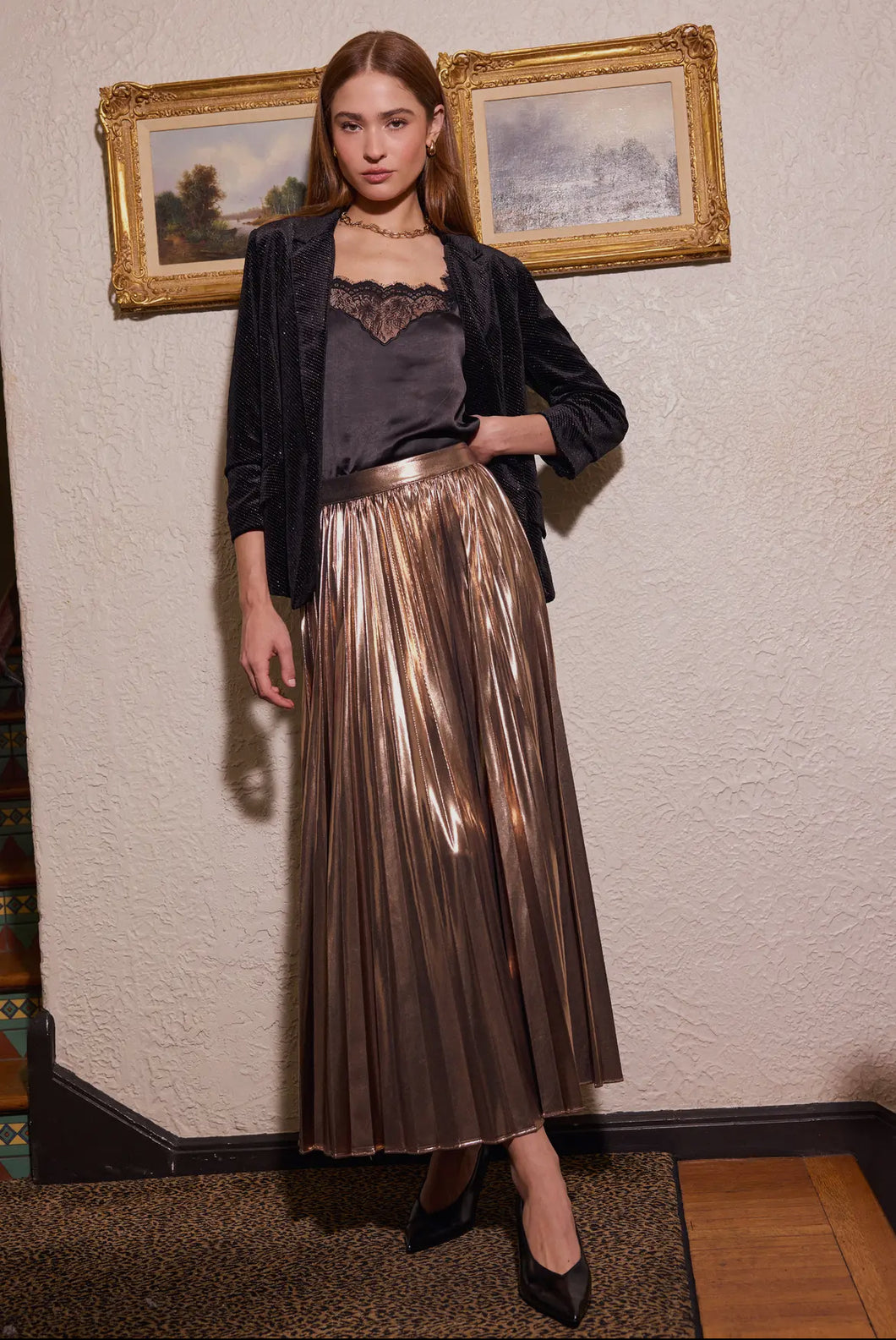 Life Of The Party Skirt Bronze