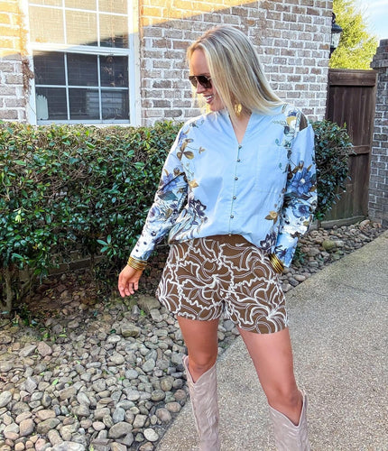 Toffee/Cream Detail Shorts