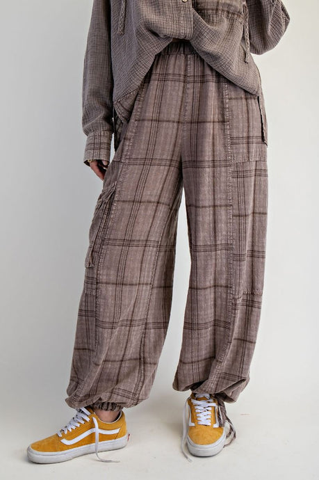 Mocha Plaid Pants