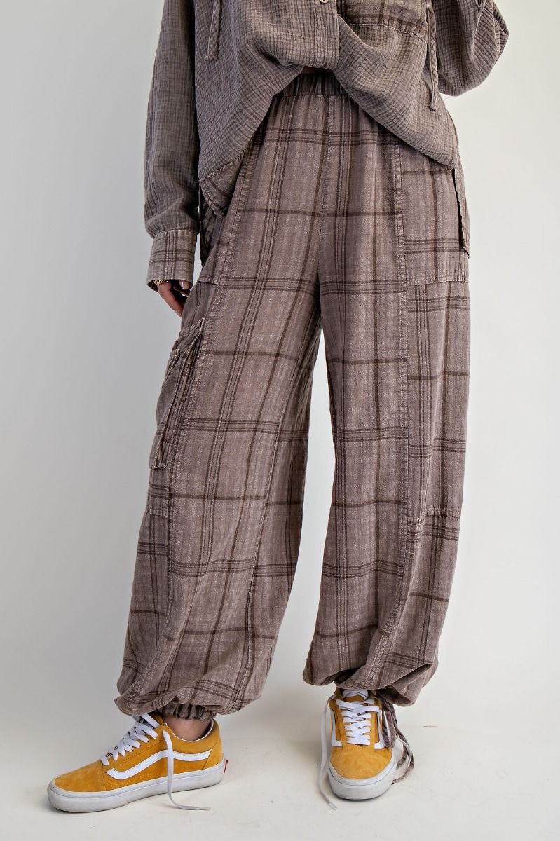 Mocha Plaid Pants