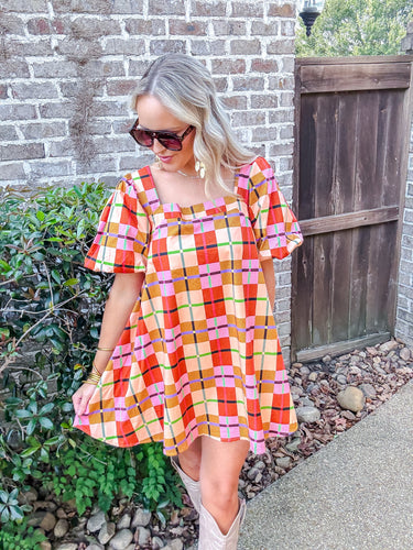 Fun, Funky, Plaid Mini Dress