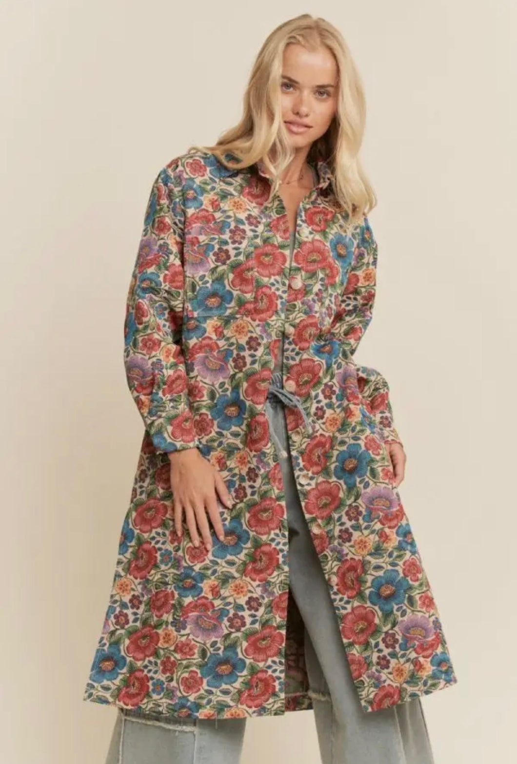 Boho Floral Shacket
