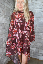 Load image into Gallery viewer, Sheer Floral Fall Dress
