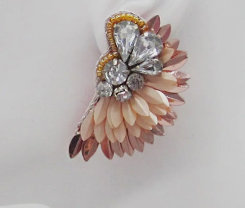 Bronze Farther Statement Earrings