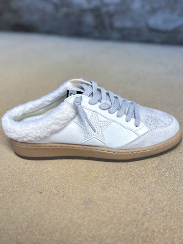 Sabot White Beige Slip On Sneaker
