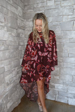 Load image into Gallery viewer, Sheer Floral Fall Dress