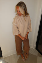 Load image into Gallery viewer, Little Details Mock Neck Sweater Taupe