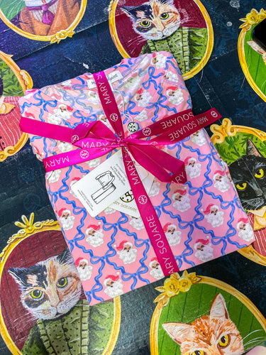 Mary Square Santa Baby Bows Pajama Set