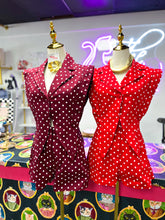 Load image into Gallery viewer, Hail State Polka Dot Blazer Romper