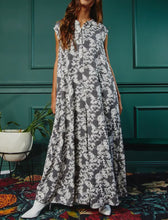Load image into Gallery viewer, Sia Grey/Ivory Wide Leg Romper