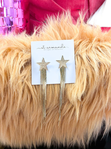 Gold Shooting Star Earrings
