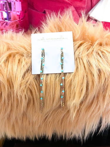 Turquoise Dotted Earrings