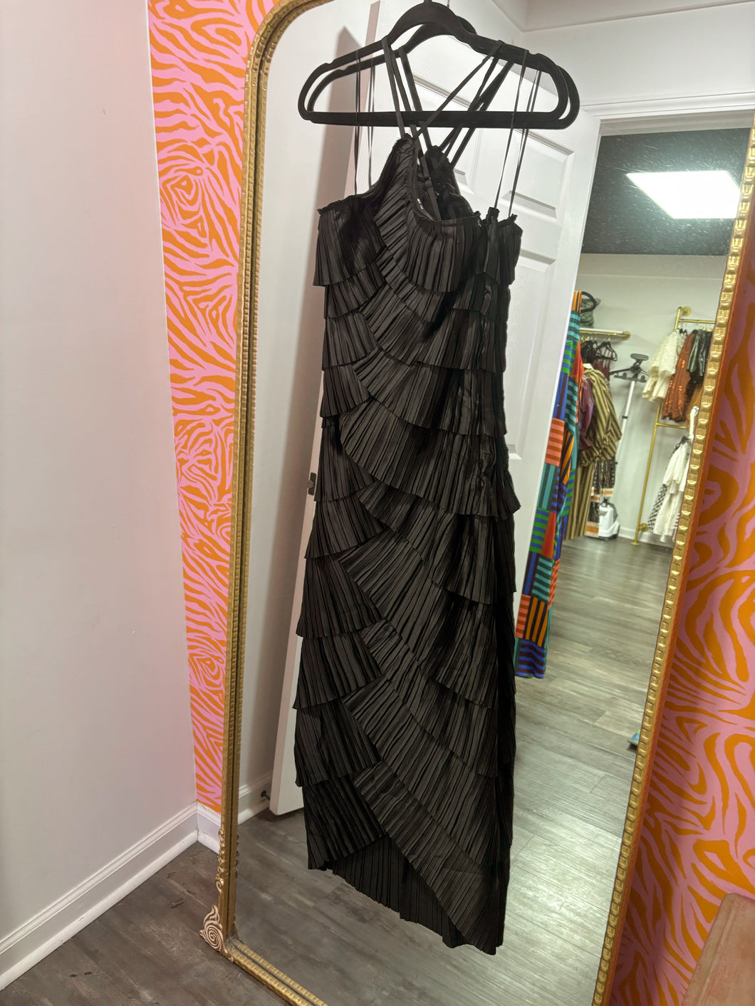 Classy Ruffle Dress Black