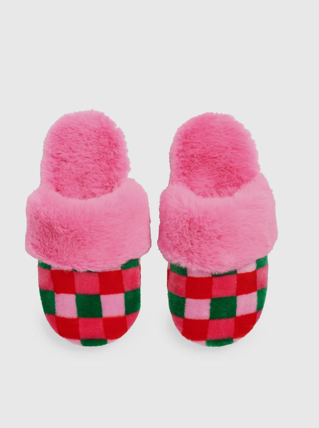 Festive Checkered Slippers