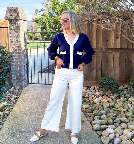 Soft Navy Cardigan