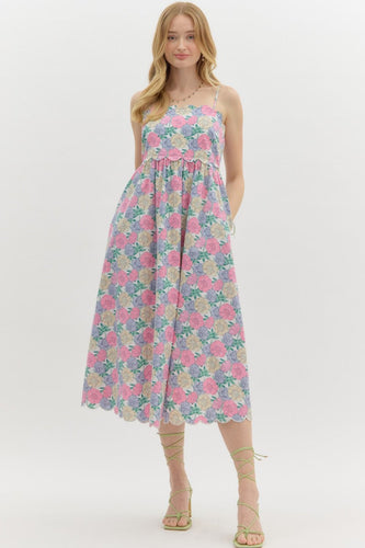 Ivory Flower Garden Midi