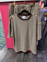 Load image into Gallery viewer, It’s Fall Striped Short Set Brown