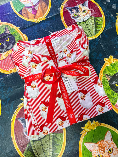 Mary Square Red Santa Baby Pajama Set