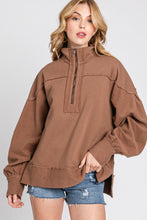 Load image into Gallery viewer, Stella Zip Pullover Coco