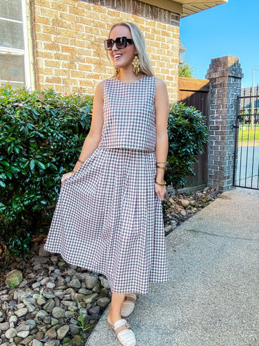Glenn Mocha Plaid Set