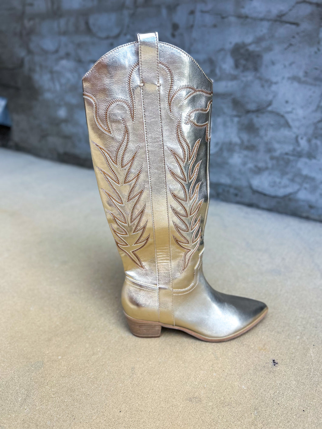 Inlay Gold Boots