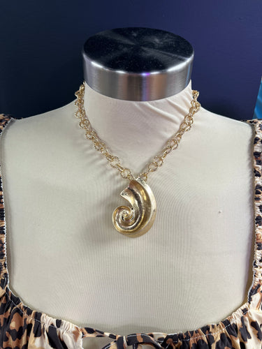 Gold Nautilus Necklace