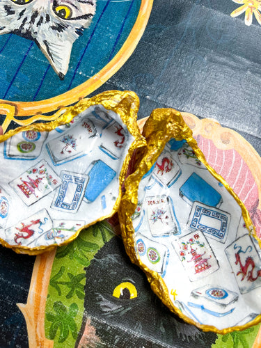 Mahjong Oyster Trinket Tray