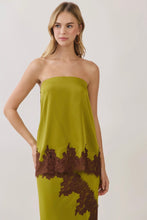 Load image into Gallery viewer, Chartreuse Lace Skirt Set
