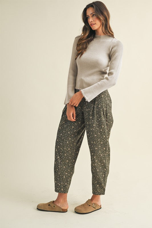 Stone Ribbed Sweater Top