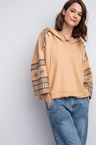 Dusty Aztec Pullover Camel