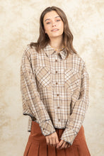Load image into Gallery viewer, Dylan Plaid Flannel Taupe