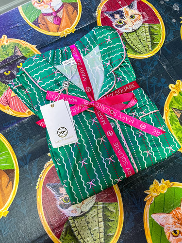 Mary Square In A Bow Pajama Pant Set