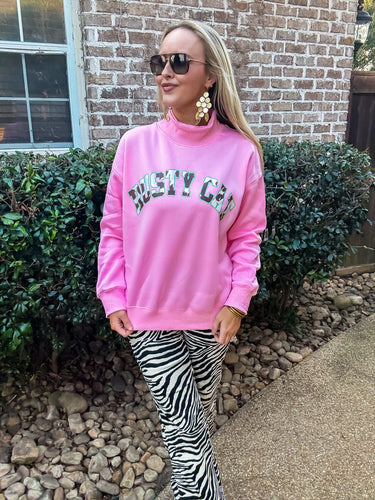 RUSTY CAT Pink Mock Neck