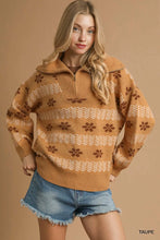 Load image into Gallery viewer, Taupe/Cream Detail Sweater