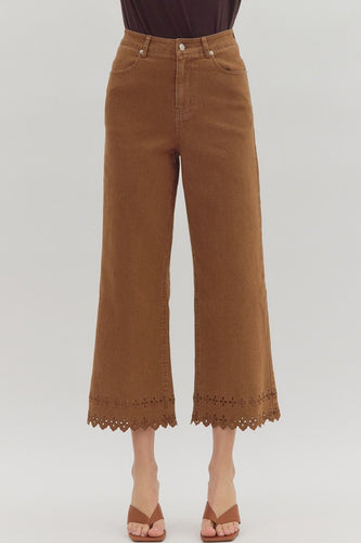 Little Detail Pants Brown