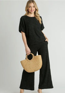Shelly Textured Top Black