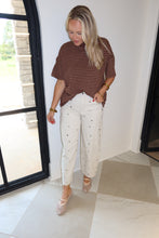 Load image into Gallery viewer, Living in Stripes Tee Brown