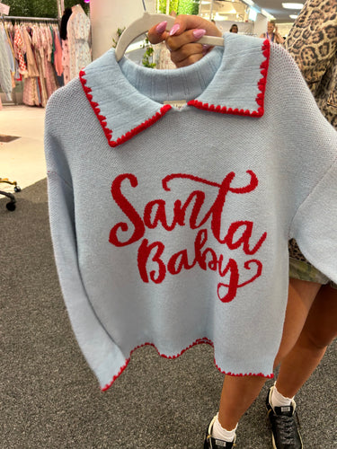 Santa Baby Collared Sweater