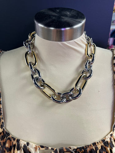 Mix Metal Chain Necklace