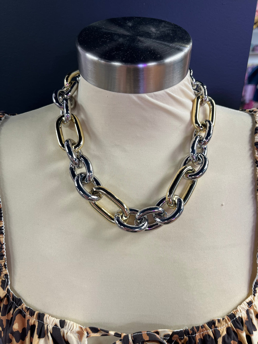 Mix Metal Chain Necklace