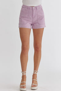 Chelle Denim Shorts Lilac