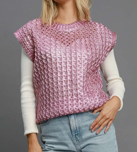 Pink Metallic Vest