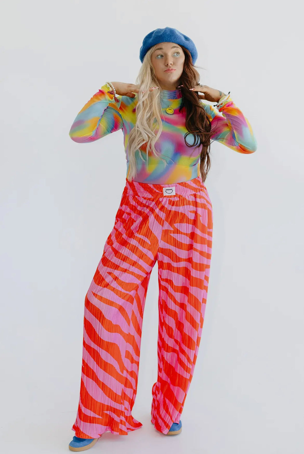 Zebra Heat Plissè Pants