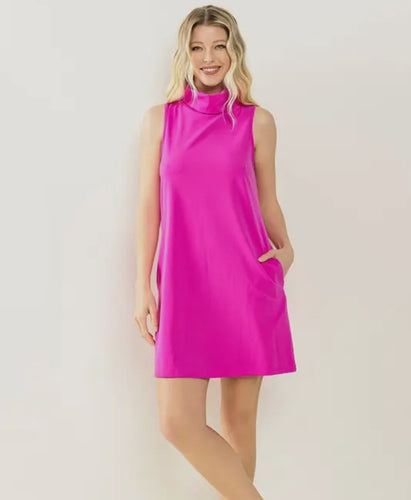 Running Bright Dress Fuchsia