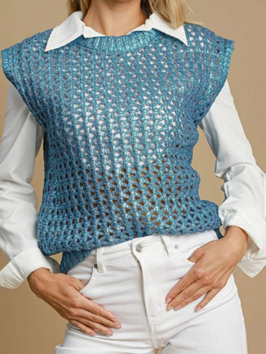 Blue Metallic Vest