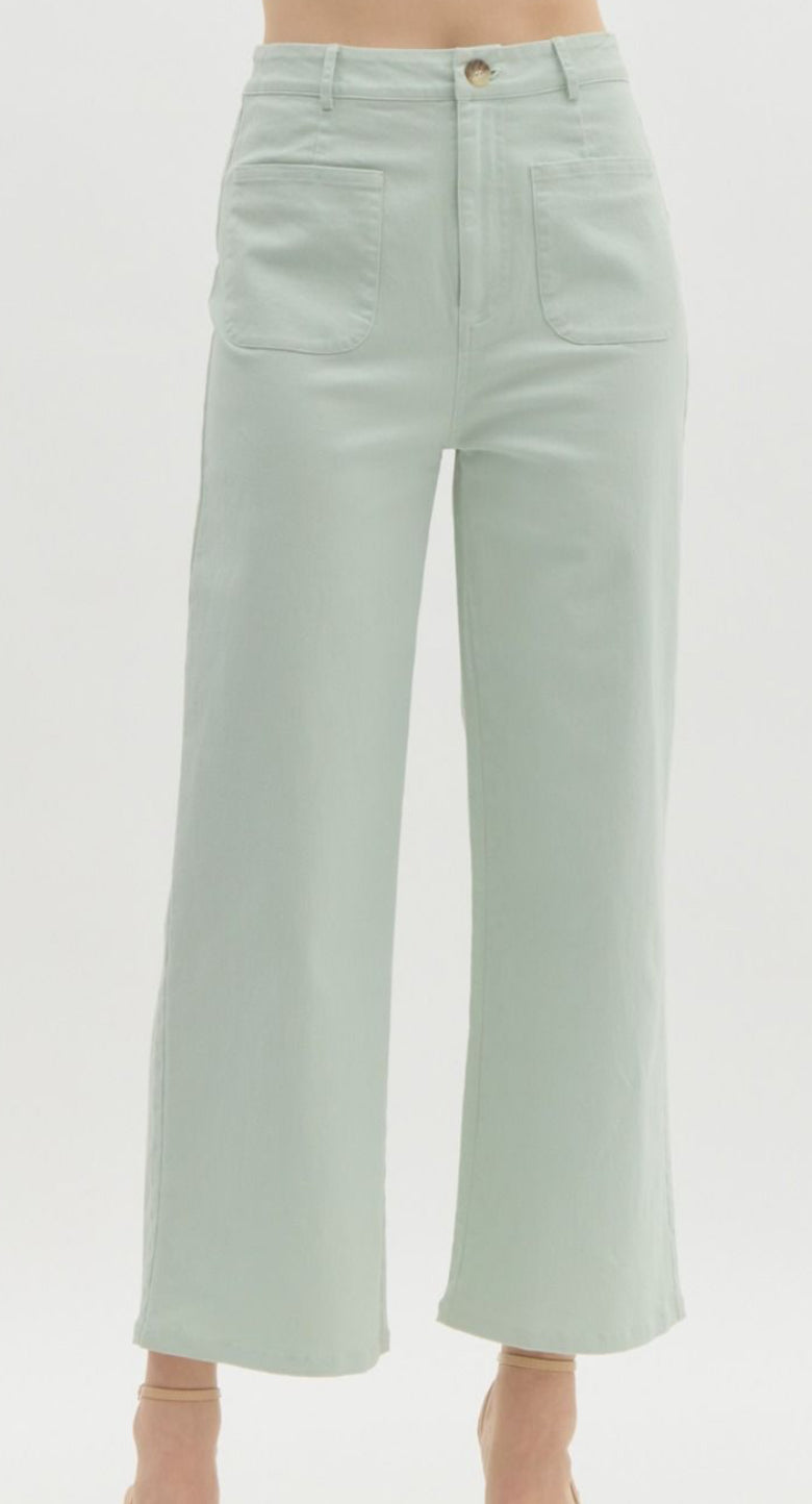 Seafoam Wide Leg Pants