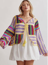 Load image into Gallery viewer, Color My World Crochet Cardigan