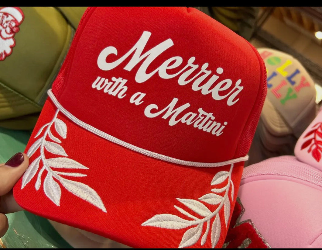 Merrier With a Martini Trucker Hat