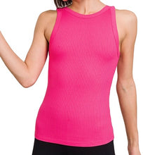 Load image into Gallery viewer, Basic Ribbed Cami Fuchsia